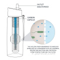 Bouteille de filtre à eau de paille intégrée gratuite BPA